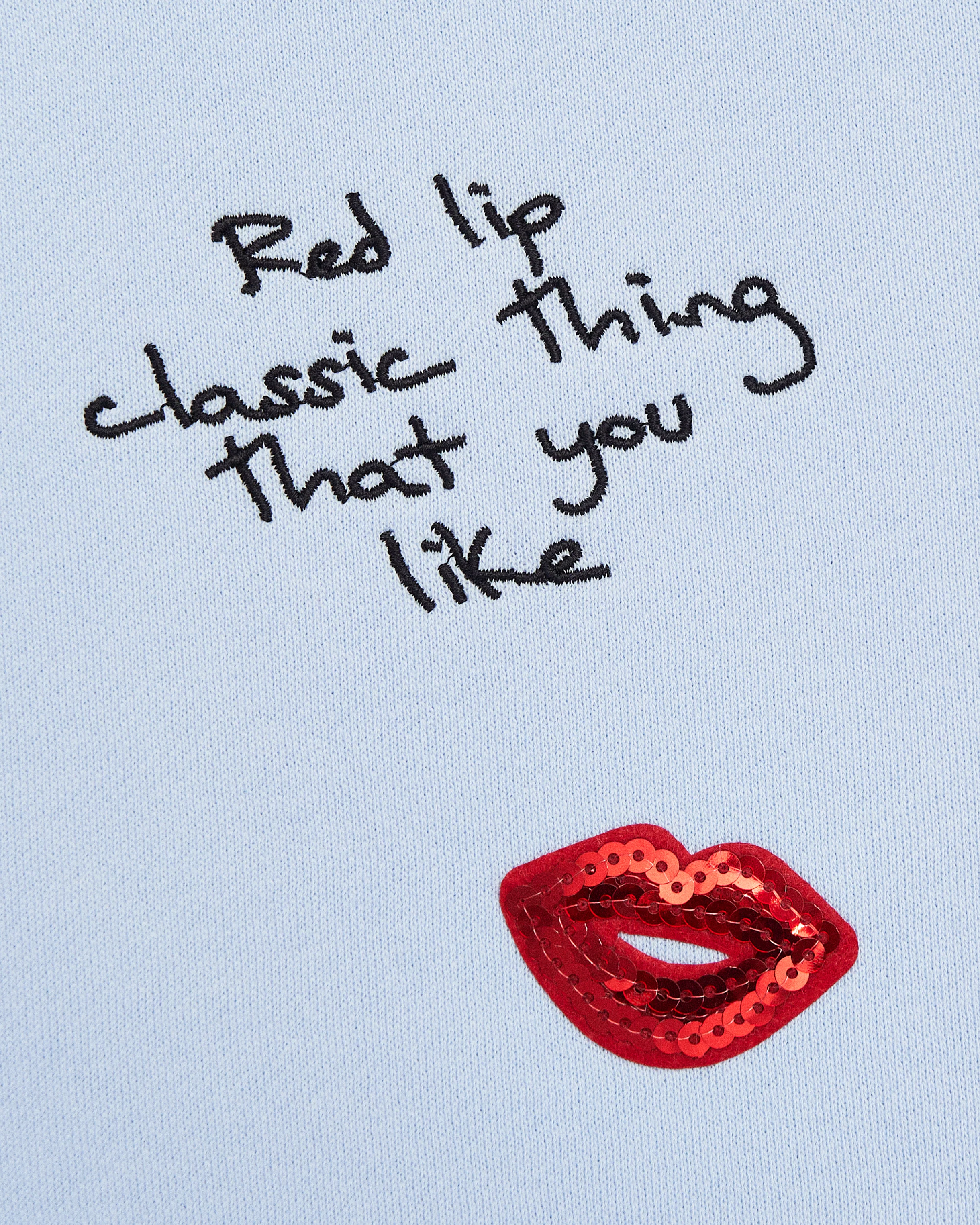 Sequin Red Lip Classic Thing That You Like Crewneck Sweatshirt - Image 4
