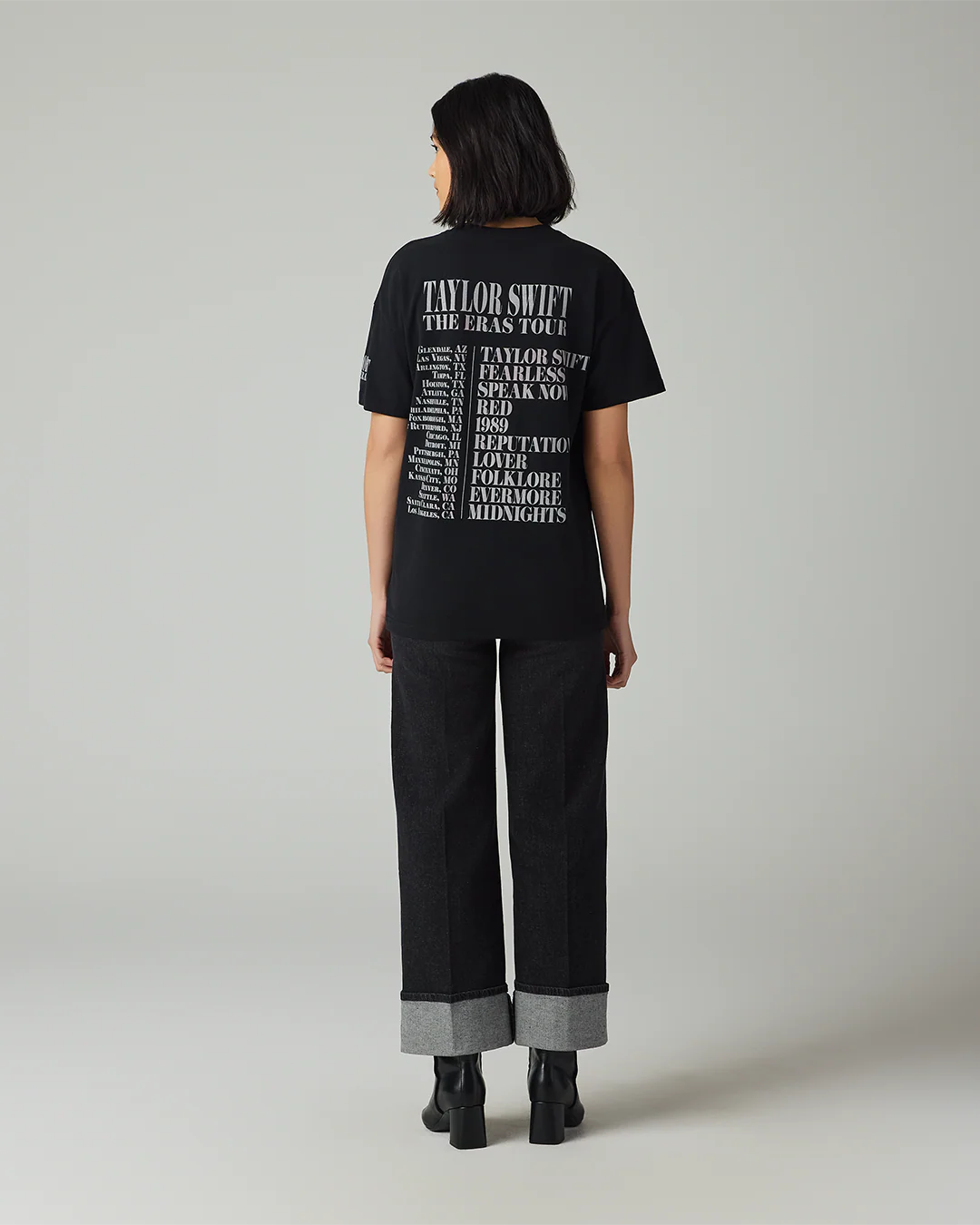 Taylor Swift | The Eras Tour Through LA Black T-Shirt - Image 9
