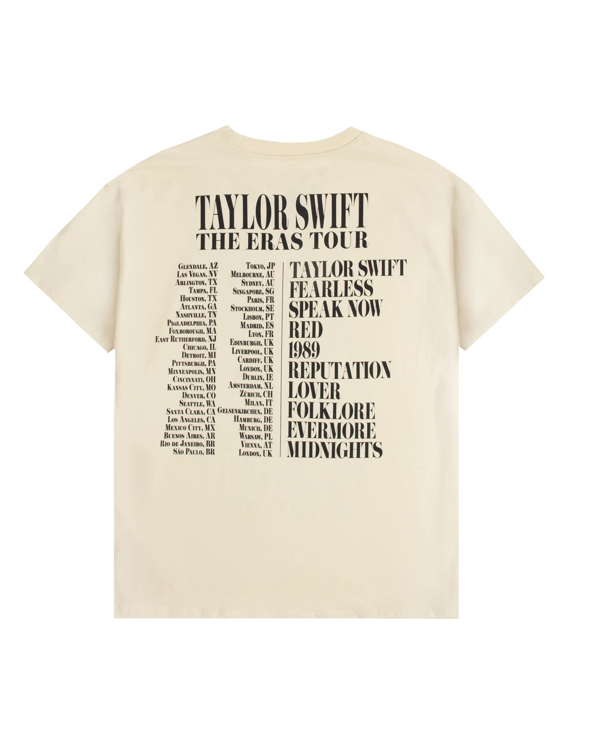 Taylor Swift | The Eras Tour Through London Beige T-Shirt - Image 2