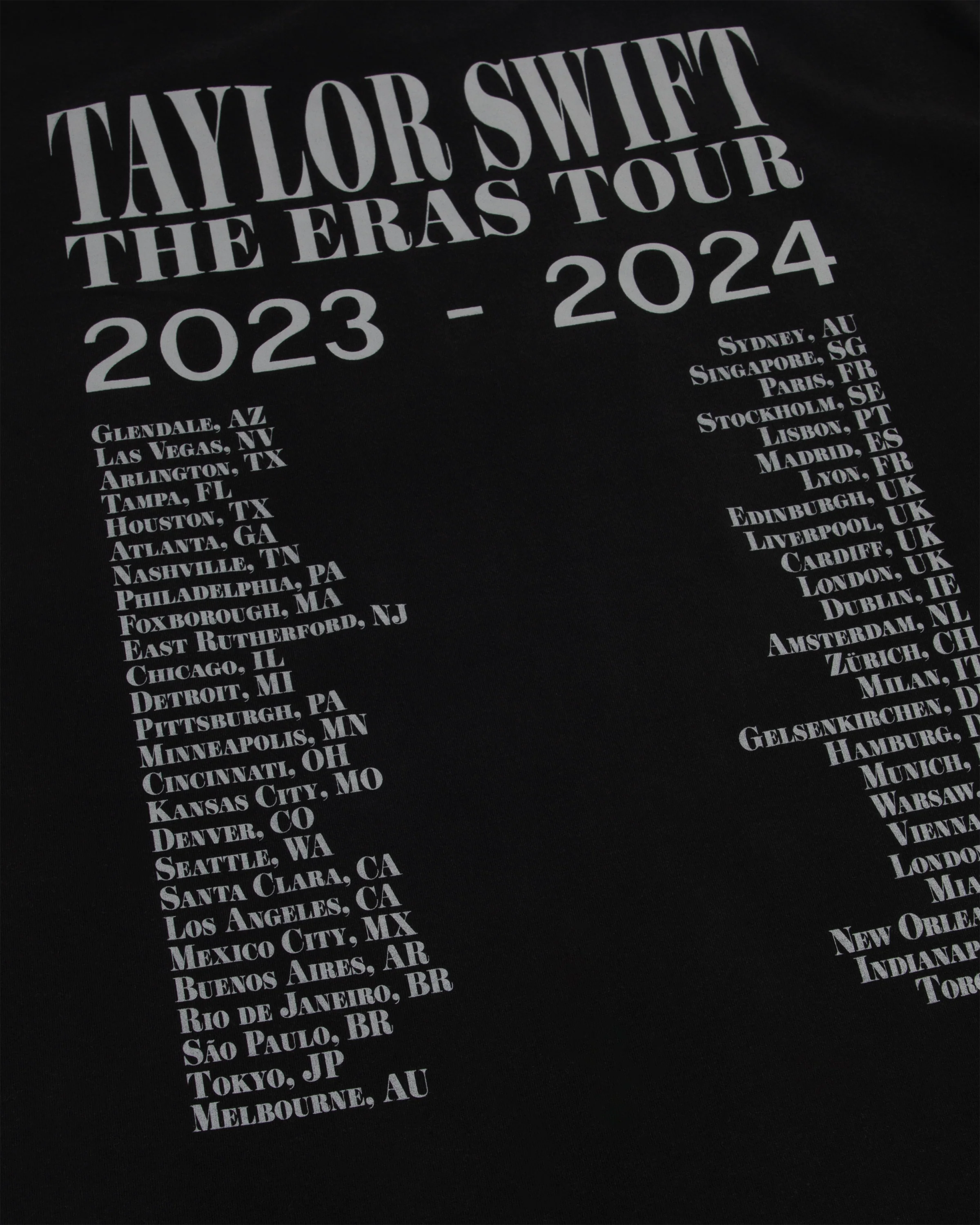 Taylor Swift | The Eras Tour Through Toronto Black T-Shirt - Image 4
