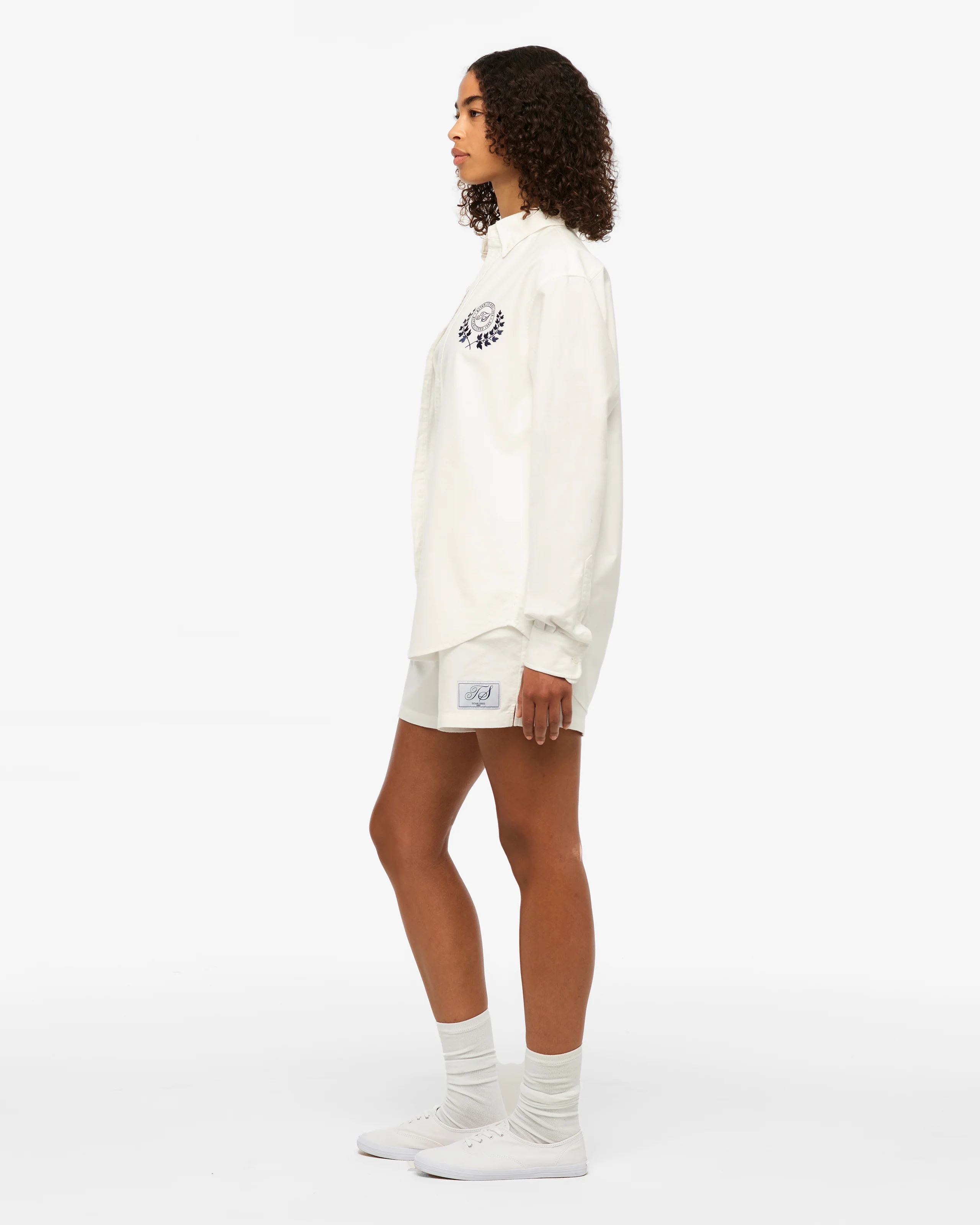 TS Crest White Oxford Shorts - Image 6
